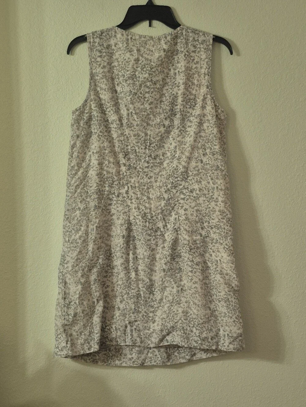 J. Crew Lavender Floral Sleeveless Shift with Pintuck Bib